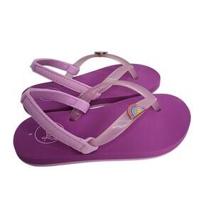 Reef Little Charming Kids Purple Flip Flop With Back Strap Lightweight Size 9